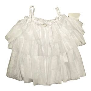 Habitual Girl White Layered Tulle Off Shoulder Top 12